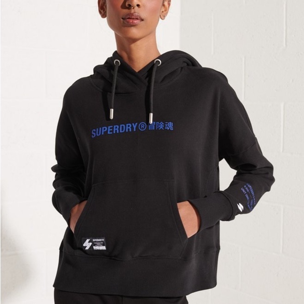 New Superdry logo crop Hoodie size 10